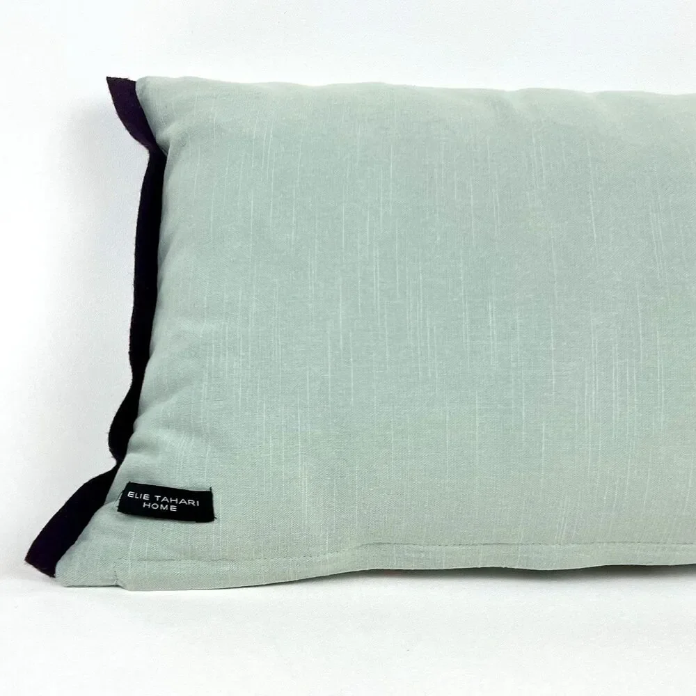 Elle Tahari Home Embroidered Pillow & Insert Rectangular Birds Florals 14